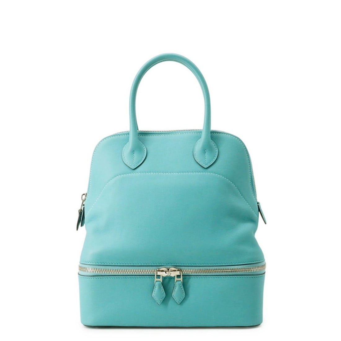 Hermes Hermès Bolide Secret Blue Atoll Handbag/Swift with X Stamp: --- Catalog ---Category: SizeWeight: 700g / 1.54lb.Size (HxWxD): 26cm x 24cm x 10cm / 10.23'' x 9.44'' x 3.93''Category: DesignType: HandbagColor: Blue atollGender: WomenMaterial: Swift leather Hardwa