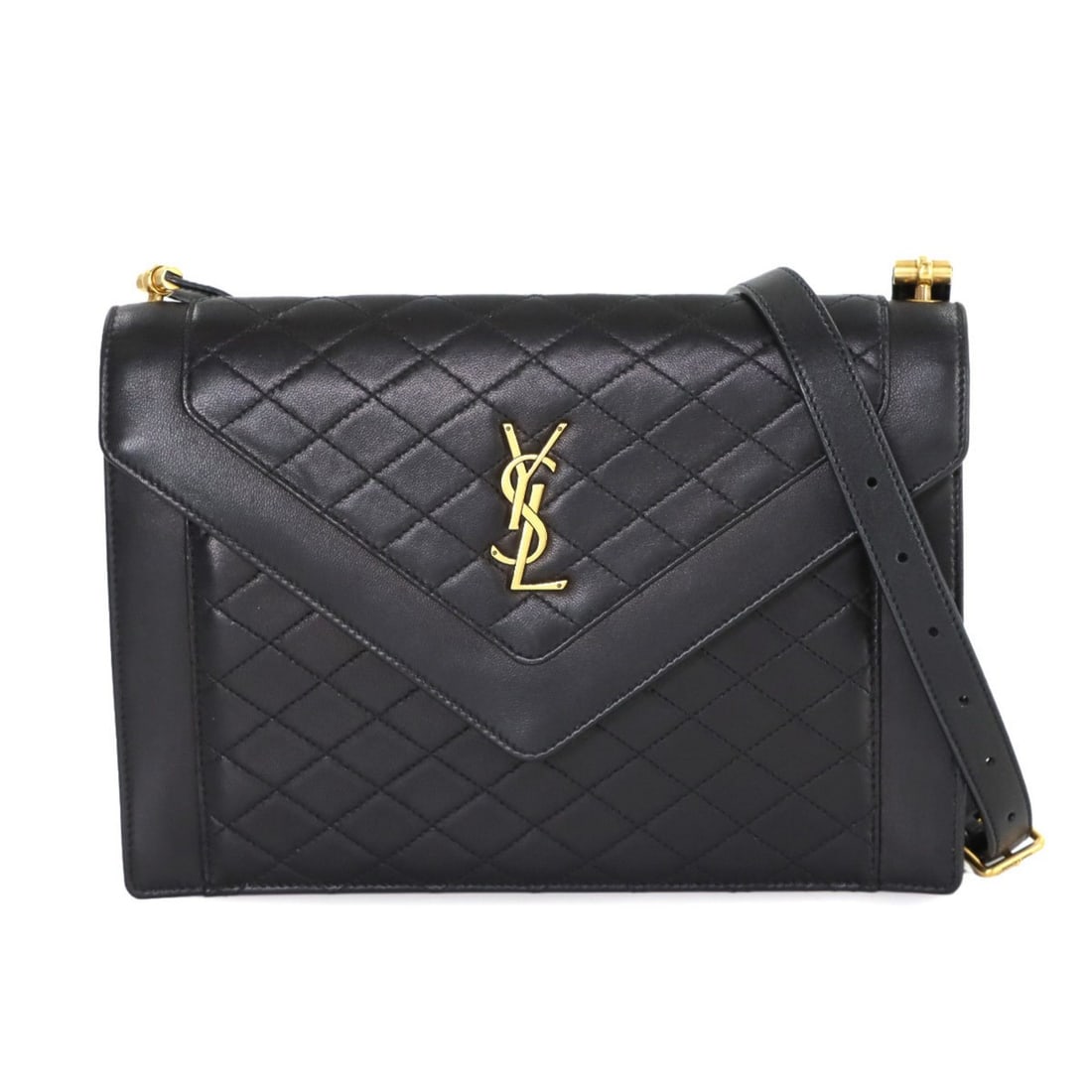 Saint Laurent Gaby Shoulder Bag, Black Leather with Gold Hardware, 668863 (1 of 18)