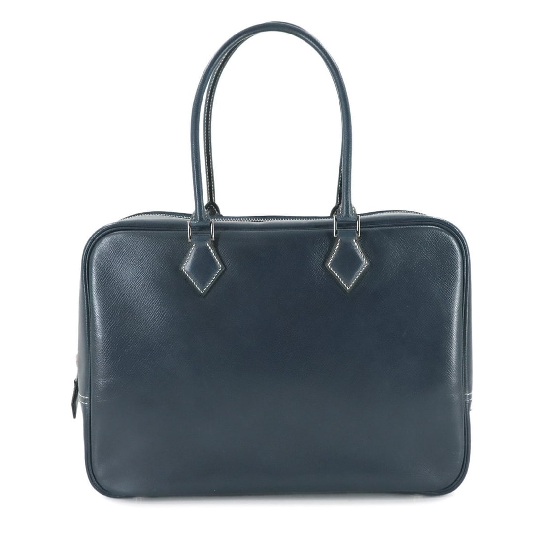 Hermes Hermès Plume 32 handbag, navy, Lise, E stamp, silver hardware: --- Catalog ---Category: SizeSize (HxWxD): 23cm x 31.5cm x 11cm / 9.05'' x 12.4'' x 4.33''Category: DesignType: HandbagColor: NavyGender: WomenMaterial: Lisse leather Hardware Color: SilverCategory: G