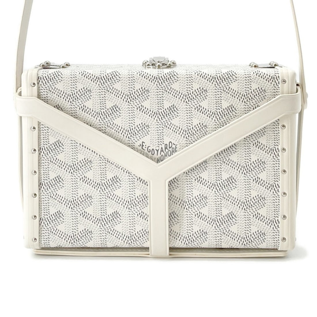 Goyard Minodiaire Shoulder Bag, PVC Leather, MINA08PMLTY50CL50P, GOYARD Trunk, White (1 of 16)