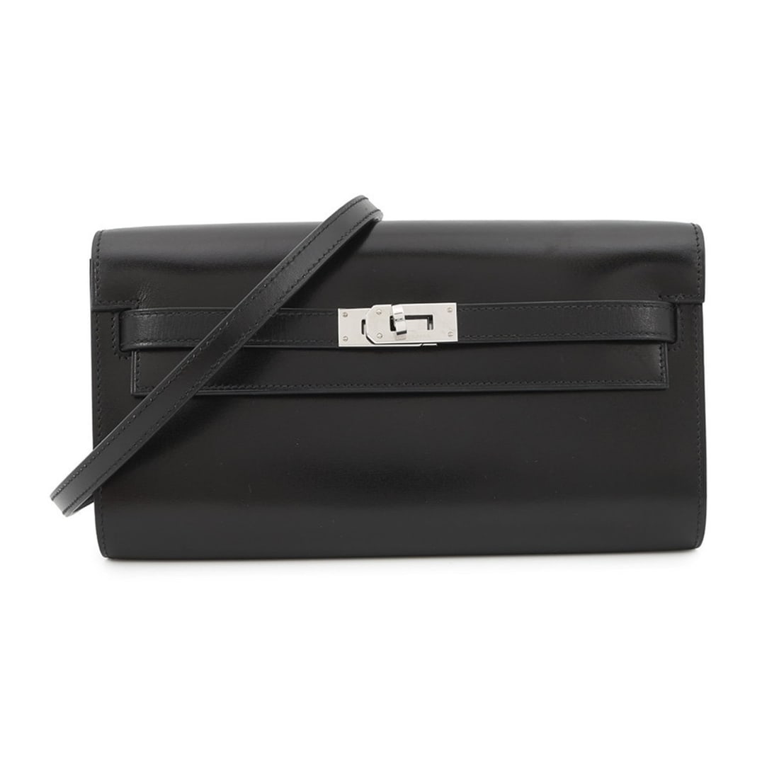 Hermès Kelly Wallet Long To-Go Black/Box Calf Leather U Stamp HERMES Black: --- Catalog ---Category: SizeSize (HxWxD): 11.5cm x 20.5cm / 4.52'' x 8.07''Strap / Chain Length: 1.11m / 43.7''Category: DesignType: Long wallet (bi-fold)Color: BlackGender: WomenMaterial: Box calf l