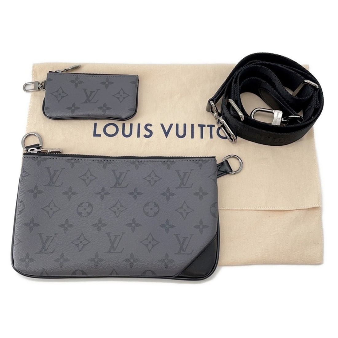 Louis Vuitton Monogram Eclipse Reverse Trio Shoulder Bag M69443 Black - 13