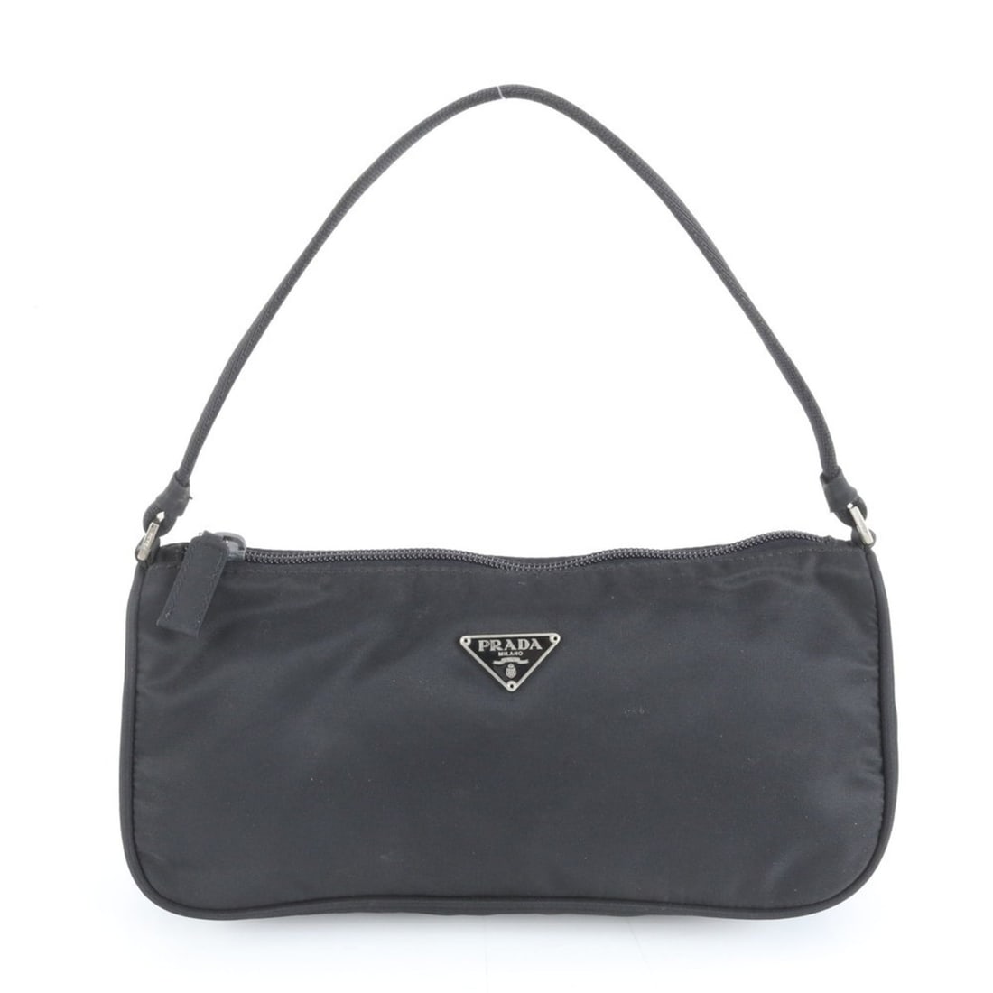 Prada Tessuto Nylon Triangle Logo Handbag/Accessory Pouch/Tote Bag in Black for Women (1 of 10)