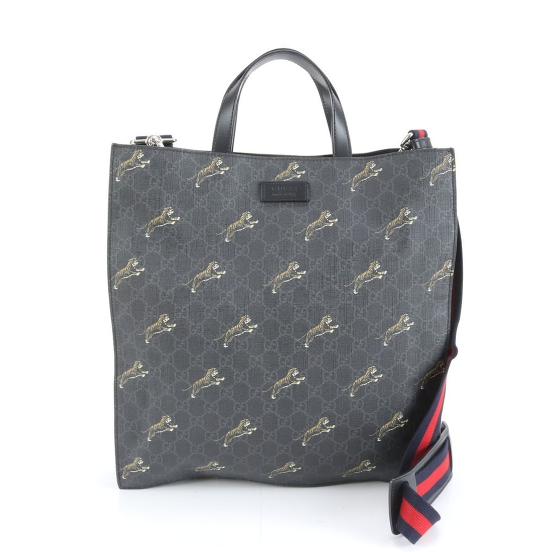 Gucci GG Supreme Tiger 495559 Leather 2-Way Tote Bag/Shoulder Bag for Men (1 of 13)