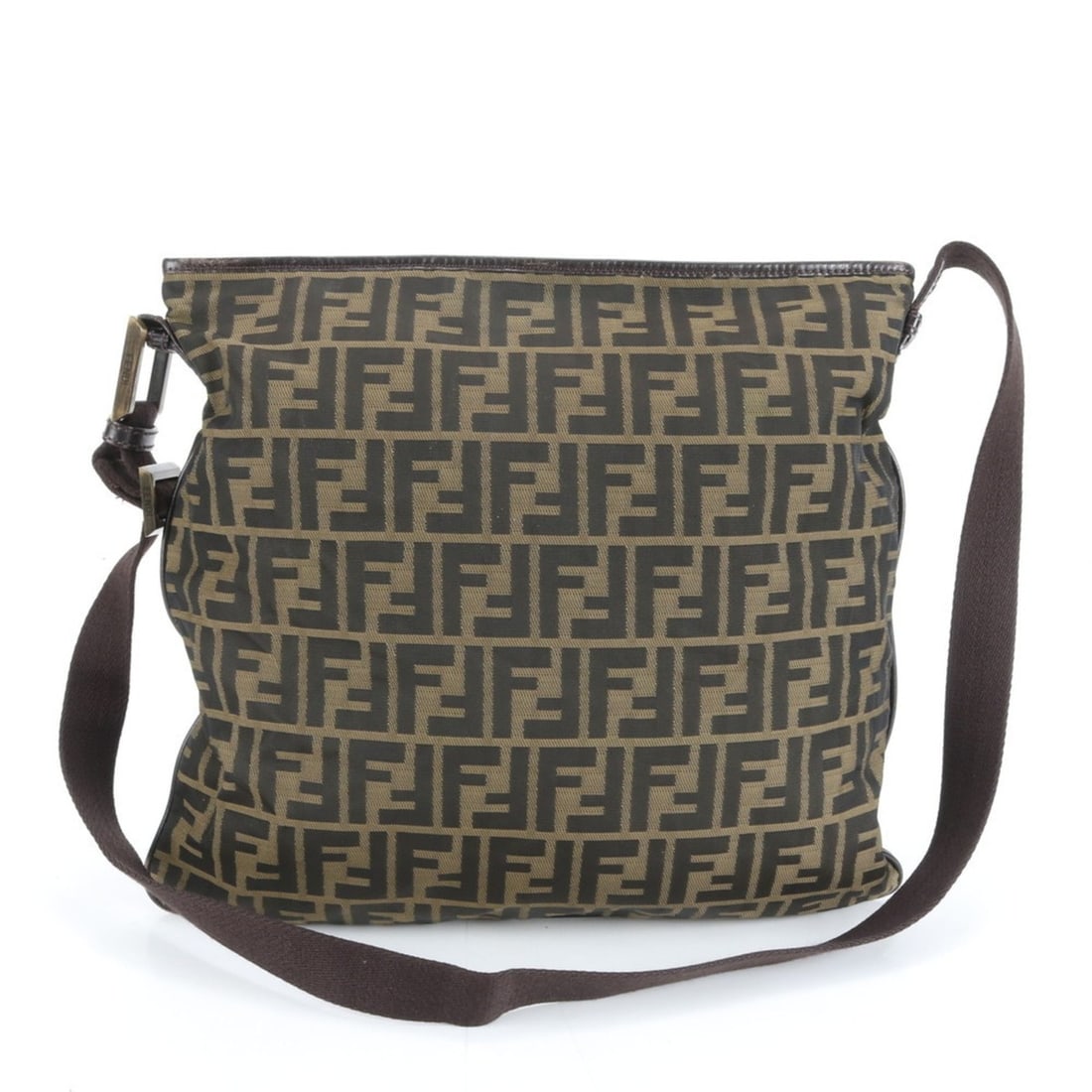 Fendi Zucca 7VA114 Leather Shoulder/Crossbody Bag, Brown, Women's (1 of 10)