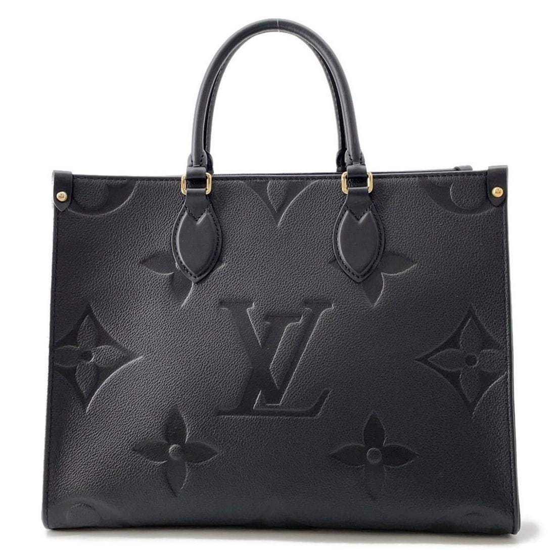 Louis Vuitton Monogram Empreinte On the Go Tote Bag MM M45595 2-way Shoulder Black: --- Catalog ---Category: SizeWeight: 980g / 2.16lb.Size (HxWxD): 26.5cm x 34.5cm x 15cm / 10.43'' x 13.58'' x 5.9''Category: DesignType: Shoulder bag, Tote bagColor: Black, NoirGender: WomenMaterial: