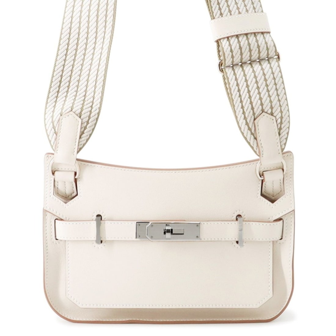 Hermes Hermès Gypsiere Mini Gris Pale/Swift K Stamp Bandouliere Sangle Cordage: --- Catalog ---Category: SizeWeight: 420g / 14.81oz.Size (HxWxD): 15cm x 22cm x 5.5cm / 5.9'' x 8.66'' x 2.16''Category: DesignType: Shoulder bagGender: WomenMaterial: Swift leather Hardware Color: Si