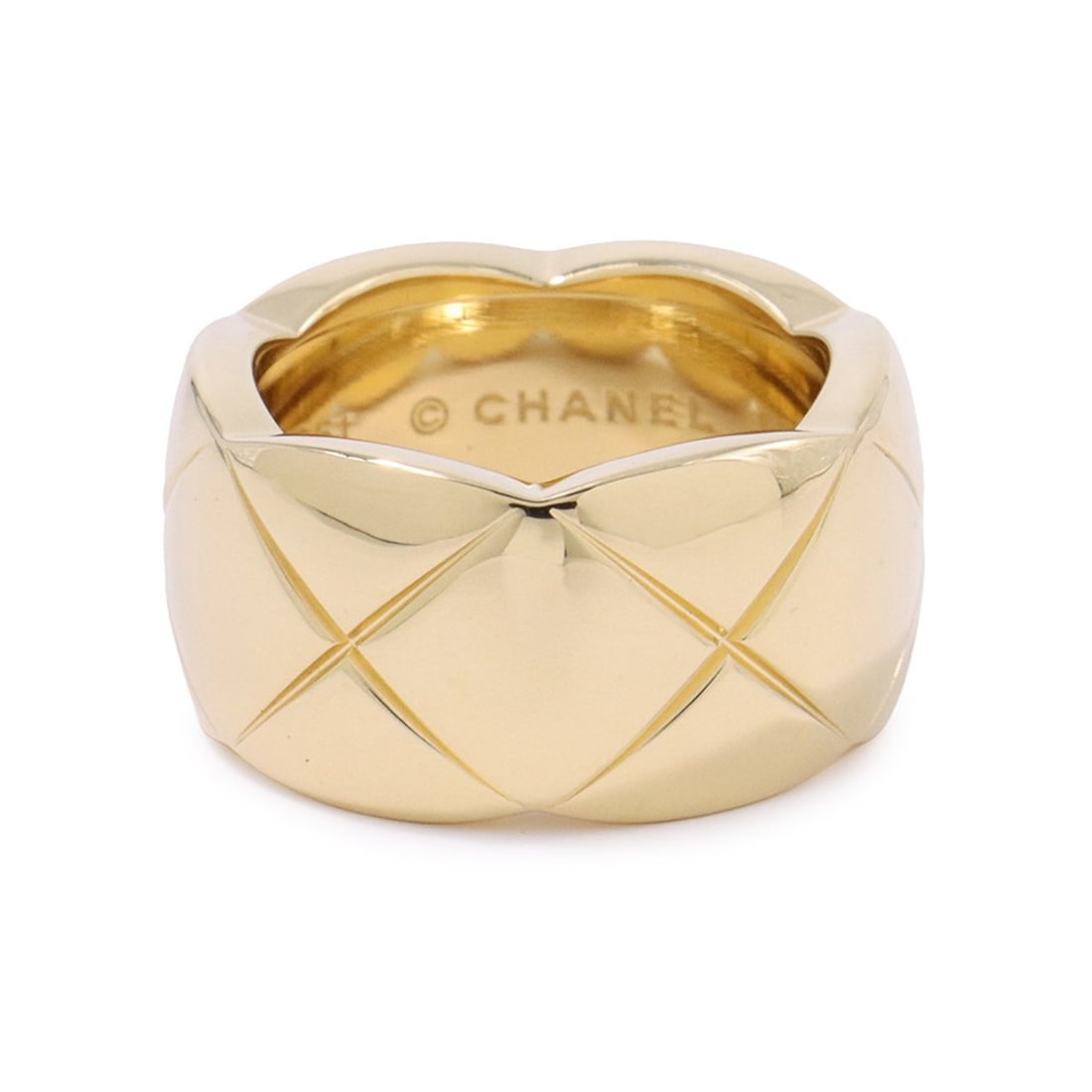 Chanel Coco Crush Collection Ring, Large Model, 18K Yellow Gold, Ring Size 51, J10574 (1 of 14)