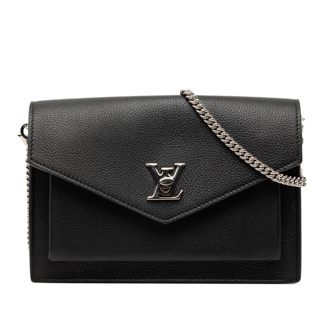 Louis Vuitton Pochette Lockme Chain Shoulder Bag M63471 Black Leather Women's LOUIS VUITTON: --- Catalog ---Category: SizeSize (HxWxD): 13cm x 19cm x 4cm / 5.11'' x 7.48'' x 1.57''Category: DesignType: Pochette, Shoulder bagColor: BlackGender: WomenMaterial: Leather Category: GeneralMPN: M634