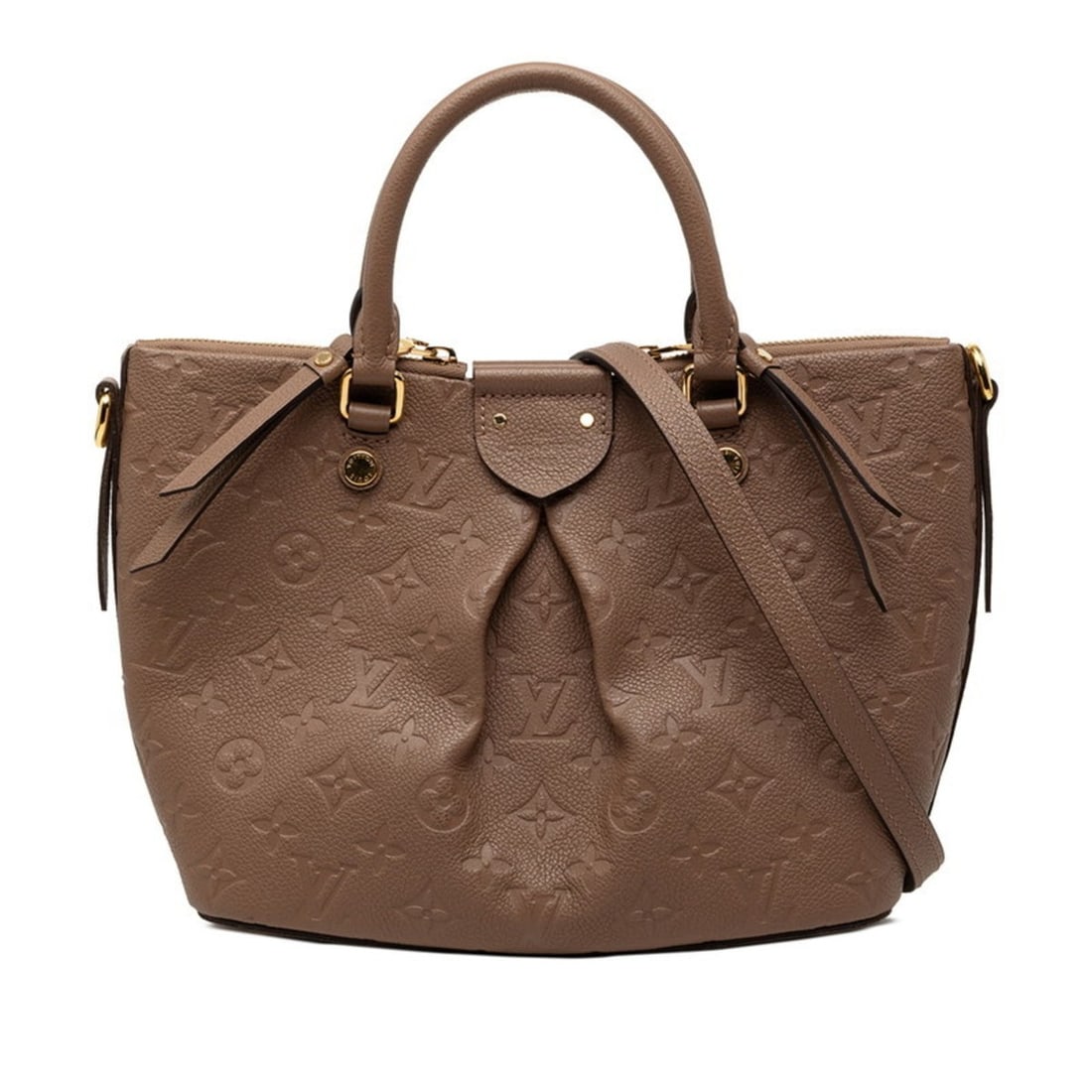 Louis Vuitton Monogram Empreinte Mazarine PM Handbag/Shoulder Bag, 2-Way, M50709, Taupe Leather, (1 of 15)