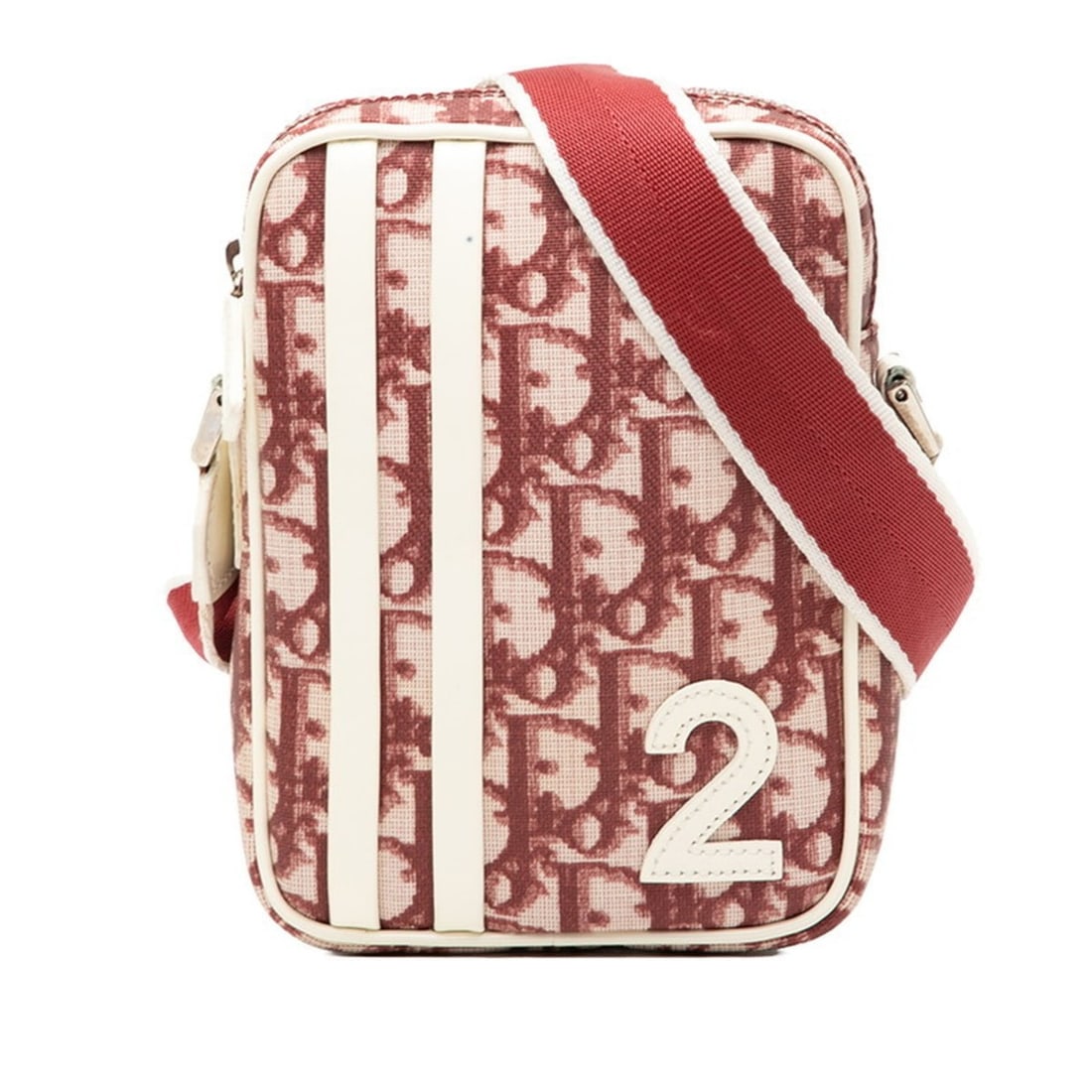 Christian Dior Dior Trotter No. 2 Shoulder Bag in Red and White Leather for Women: --- Catalog ---Category: SizeSize (HxWxD): 16cm x 12cm x 3.5cm / 6.29'' x 4.72'' x 1.37''Category: DesignType: Shoulder bagColor: Red color, WhiteGender: WomenMaterial: PVC , Leather Category: General