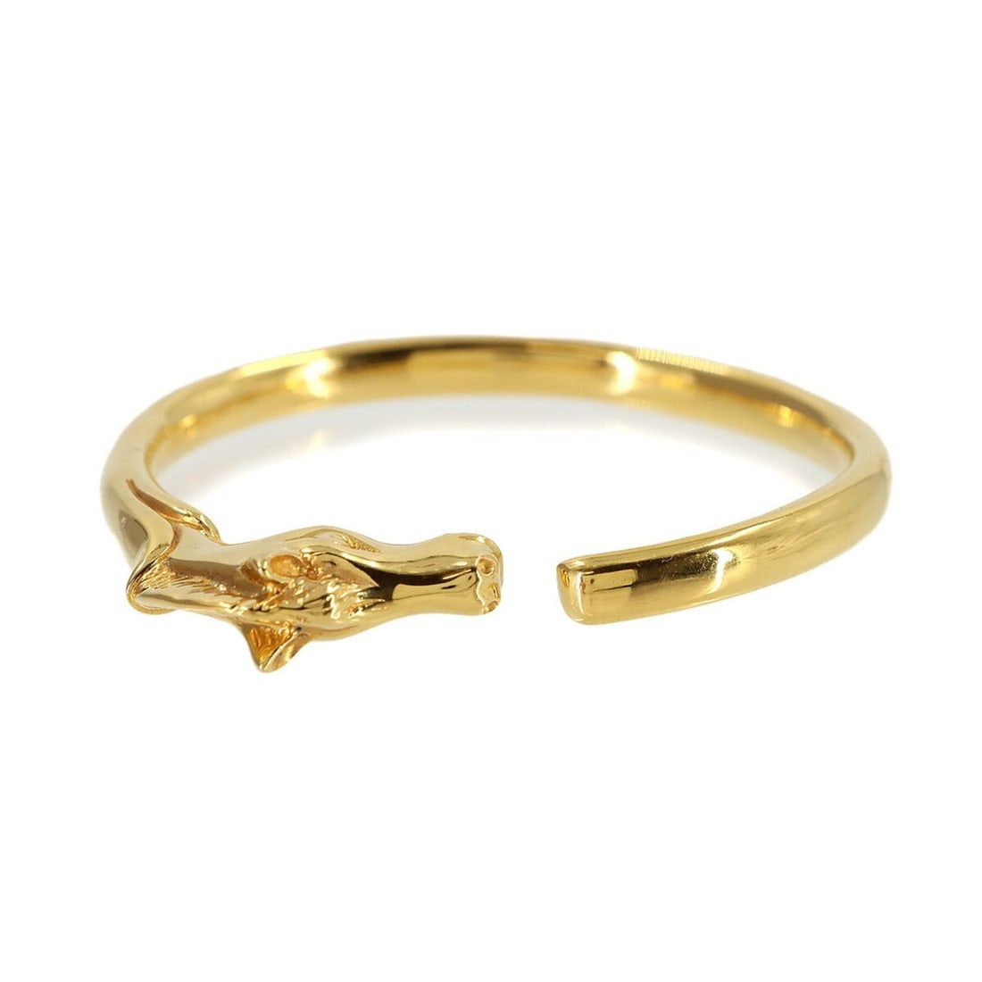 Hermes Hermès Cheval Horse Bangle Gold Bracelet: --- Catalog ---Category: SizeLength: 19.5cm / 7.67''Category: DesignType: BangleColor: GoldGender: WomenCategory: GeneralBrand: HermesCountry of Origin: France--- Item List ---Section: ConditionRankin