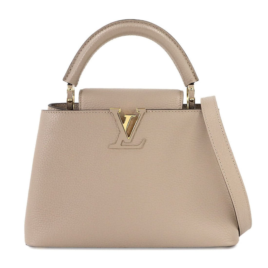 Louis Vuitton Capucines BB 2-way Hand Shoulder Bag in Taurillon Leather with Gale M94634 RFID: --- Catalog ---Category: SizeSize (HxWxD): 17.5cm x 26.5cm x 9cm / 6.88'' x 10.43'' x 3.54''Category: DesignType: Handbag, Shoulder bagColor: GalleGender: WomenMaterial: Leather Hardware Color: GoldLe