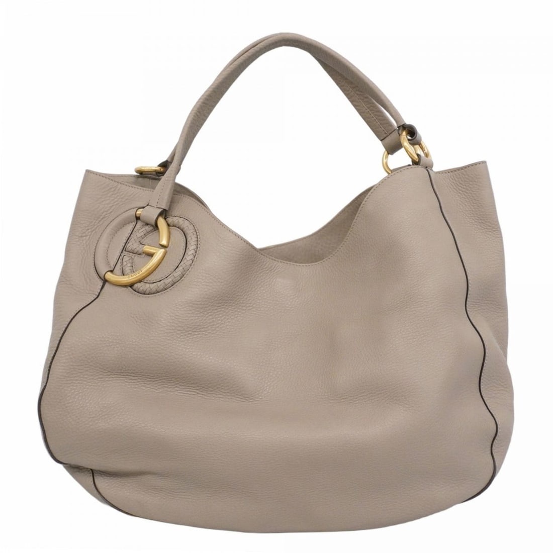 Gucci Interlocking G Shoulder Bag 309531 Leather Greige Women's P2281767 (1 of 11)