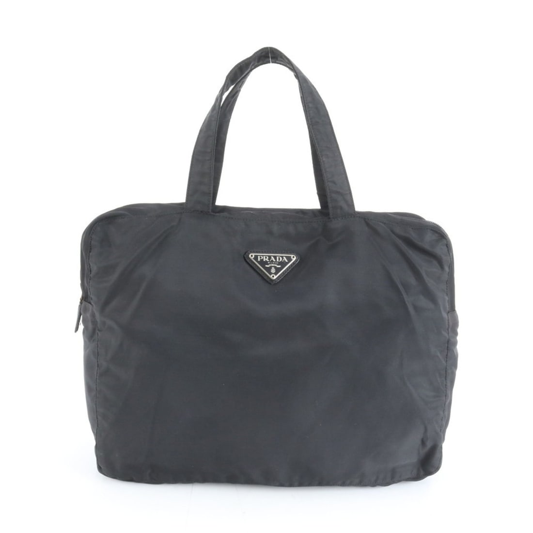 Prada Tessuto Nylon Triangle Logo Tote Bag in Black for Men (1 of 12)
