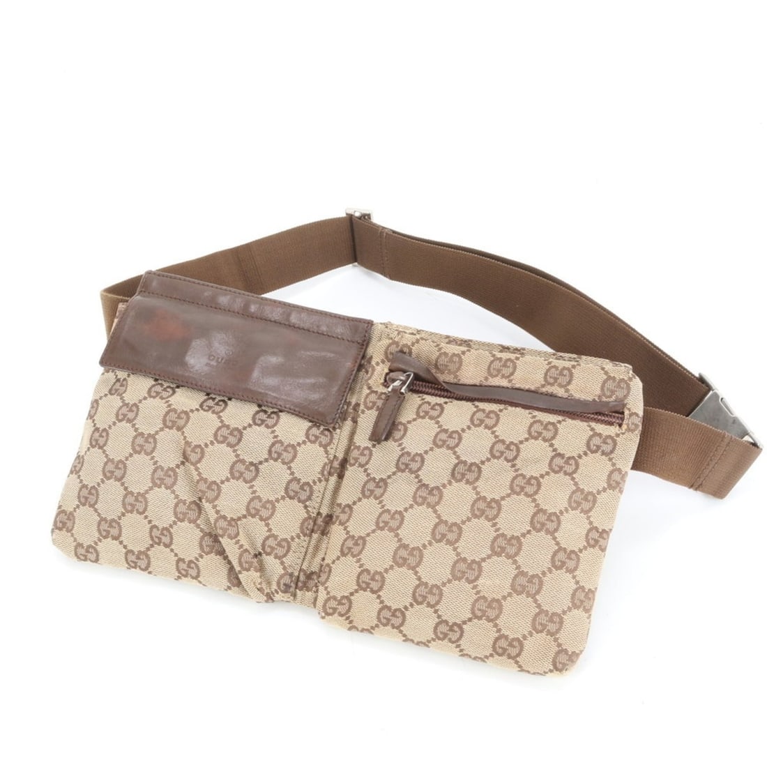 Gucci GG Canvas 28566 Leather 2-Way Body Bag/Waist Pouch Brown Men's: --- Catalog ---Category: SizeSize (HxWxD): 17cm x 29cm x 2cm / 6.69'' x 11.41'' x 0.78''Strap Length: 62cm / 24.4''Category: DesignType: Sling bagColor: BrownGender: MenMaterial: GG canvas , Leather C