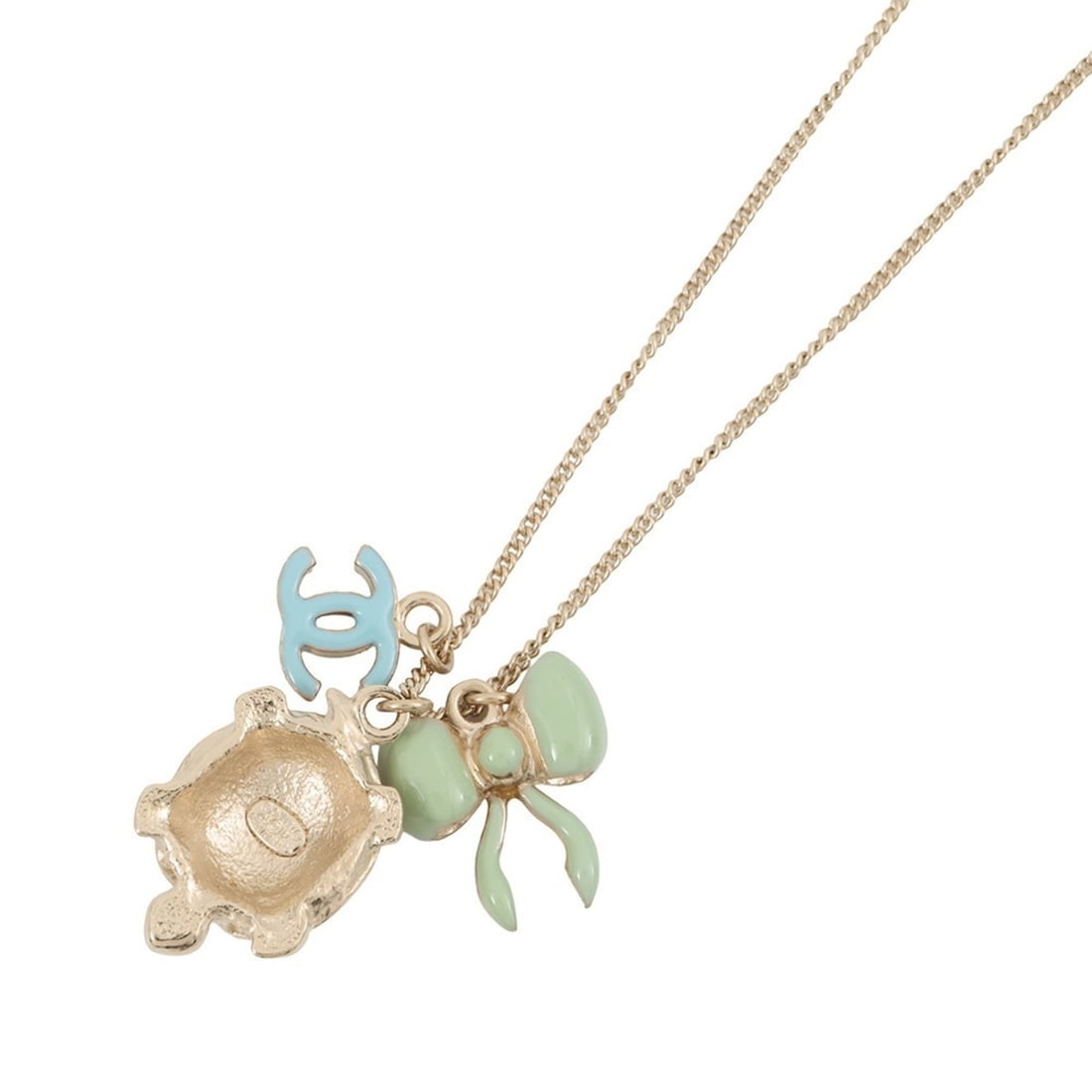 Chanel Coco Mark Turtle Ribbon Necklace CHANEL - 3