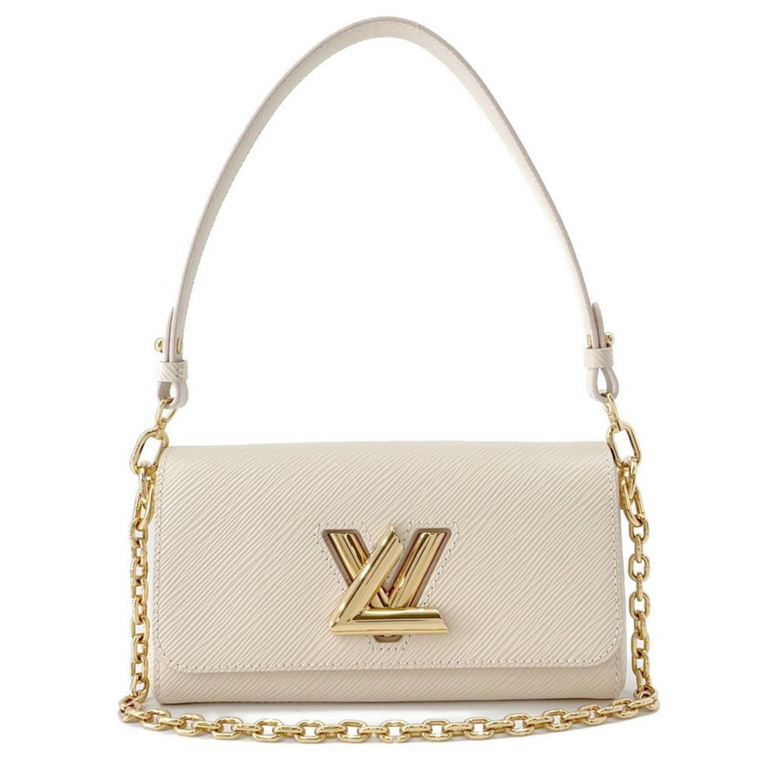 Louis Vuitton Epi Twist West Handbag M24550 LOUIS VUITTON Bag: --- Catalog ---Category: SizeSize (HxWxD): 12.5cm x 22cm x 6.5cm / 4.92'' x 8.66'' x 2.55''Category: DesignType: HandbagColor: WhiteGender: WomenMaterial: Exotic leather Category: GeneralMPN: