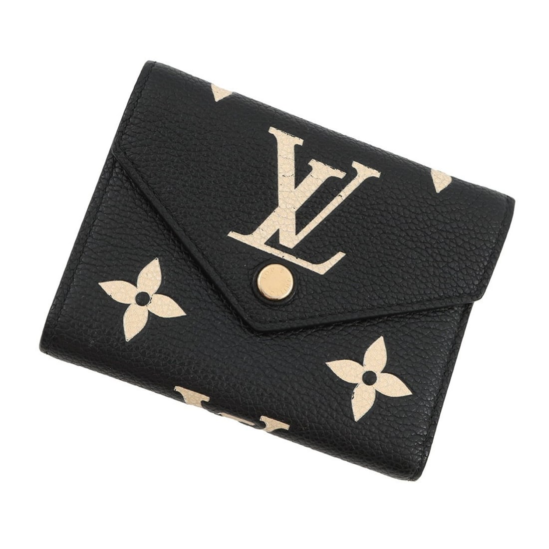 Louis Vuitton Bicolor Monogram Empreinte Victorine Wallet M80968 Black/Beige (1 of 15)