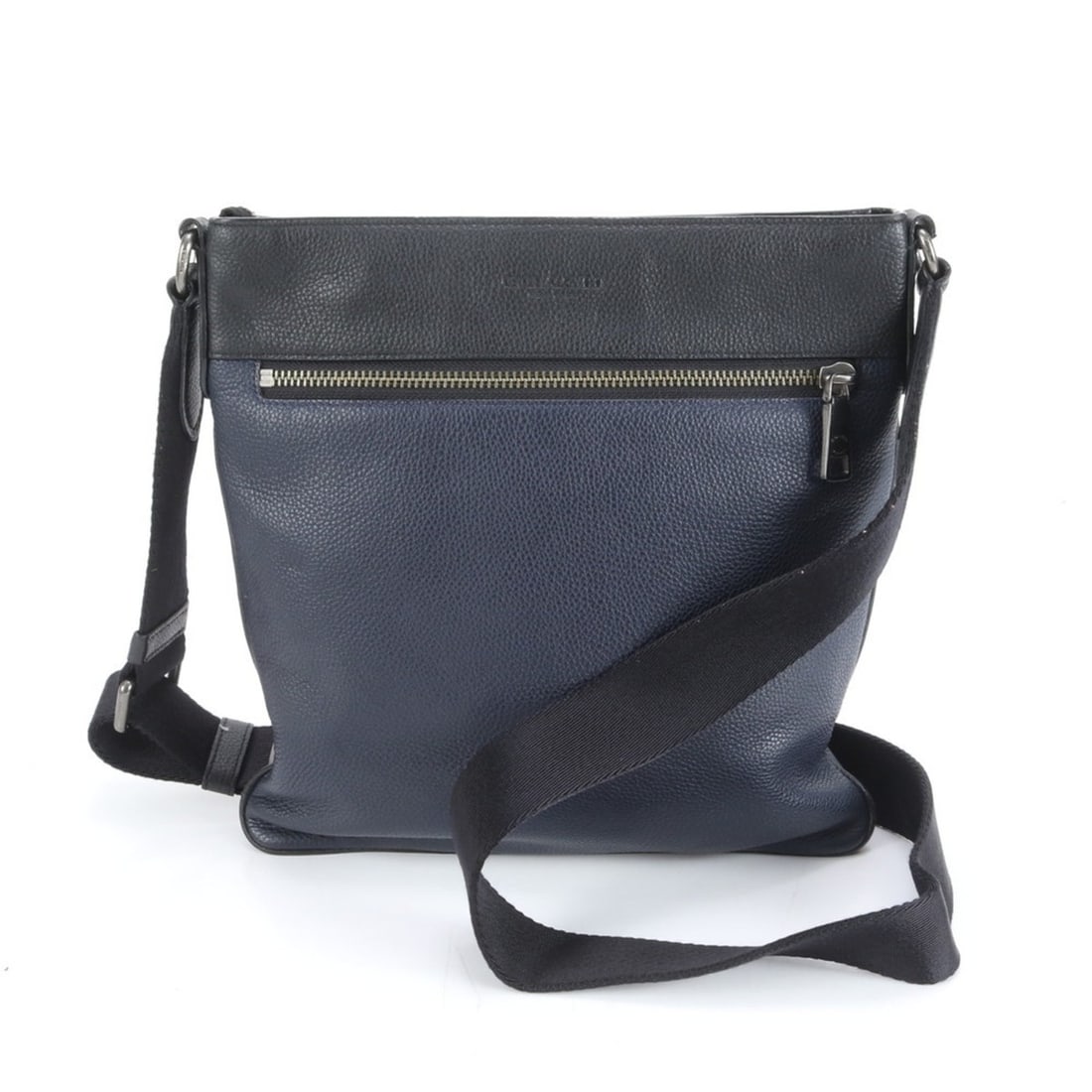 Coach 72101 Leather Shoulder Bag/Messenger Tote Bag Navy Men's (1 of 15)