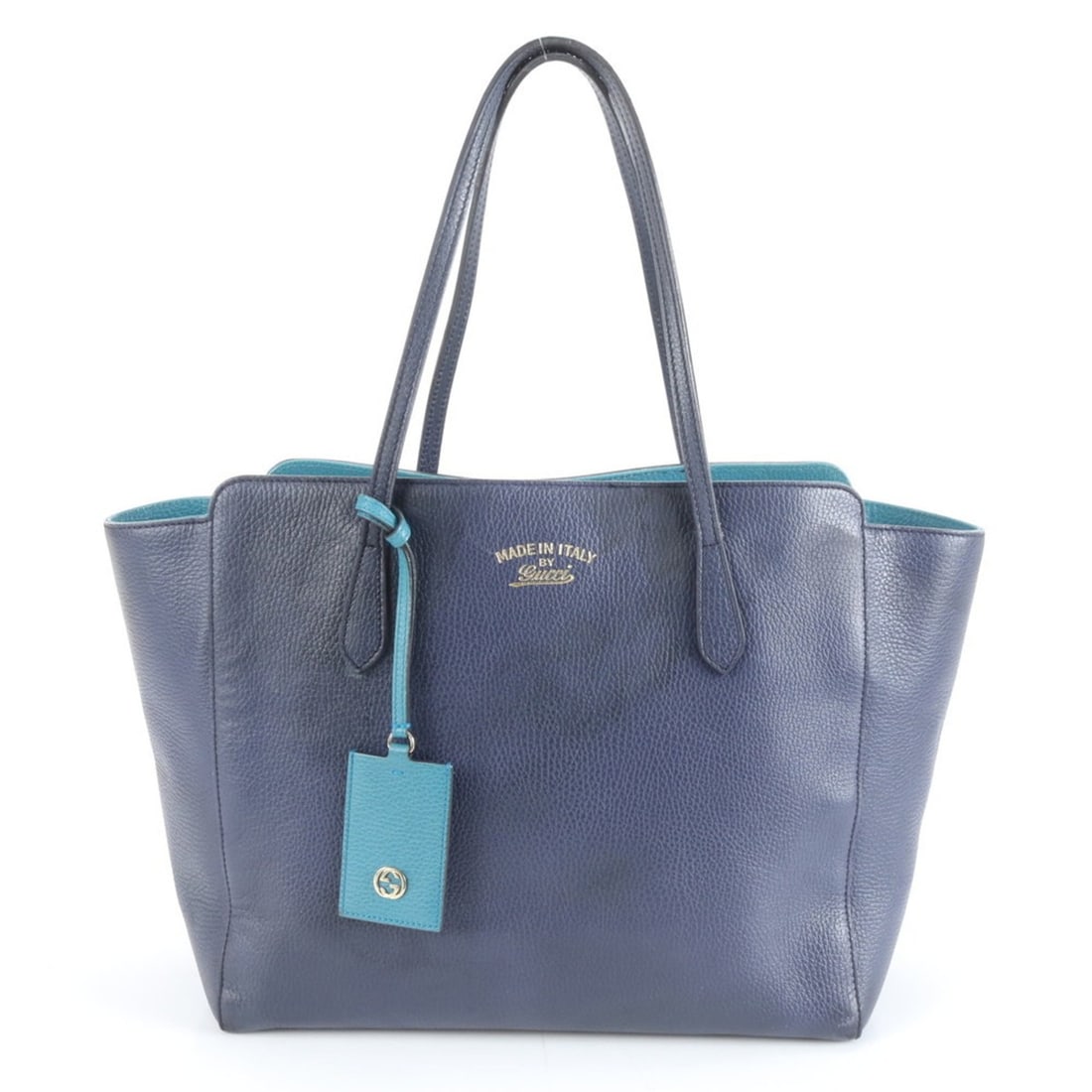 Gucci Swing 354397 Leather Tote Bag/Shoulder Bag, Navy, Women's (1 of 18)