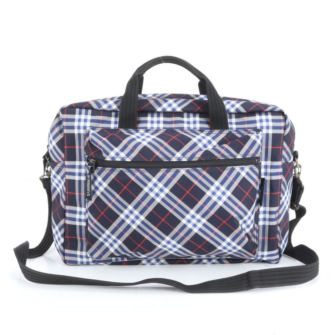 Burberry Check Shoulder Bag, 3-Way Backpack, Messenger Tote Bag for Men: --- Catalog ---Category: SizeSize (HxWxD): 27cm x 38cm x 9cm / 10.62'' x 14.96'' x 3.54''Strap Length: 60cm / 23.62''Handle Length: 34cm / 13.38''Category: DesignType: Shoulder bag, Tote bagColor: Nav