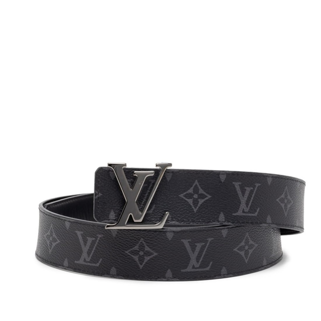 Louis Vuitton Monogram Eclipse Santur Initial Reversible Belt, Size: 90 (36), Black Leather, M9043, (1 of 20)