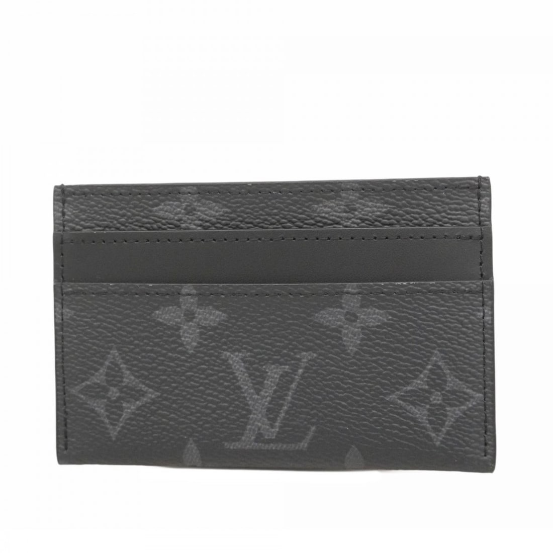 Louis Vuitton Monogram Eclipse Porte Carte Double Card Case M62170 Black Men's (1 of 10)