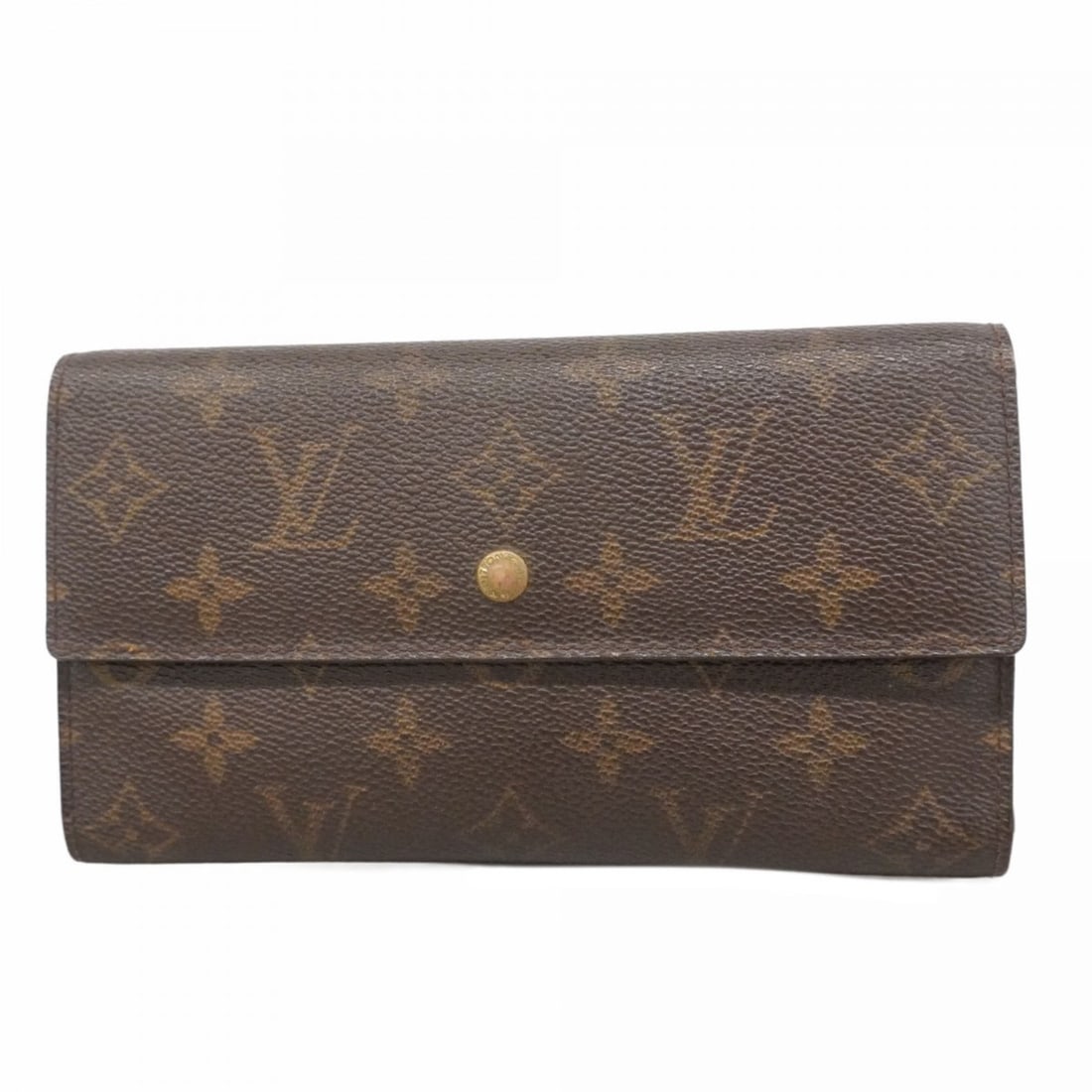 Louis Vuitton Monogram Porte Tresor International Tri-fold Wallet M61215 Brown Men's/Women's (1 of 17)