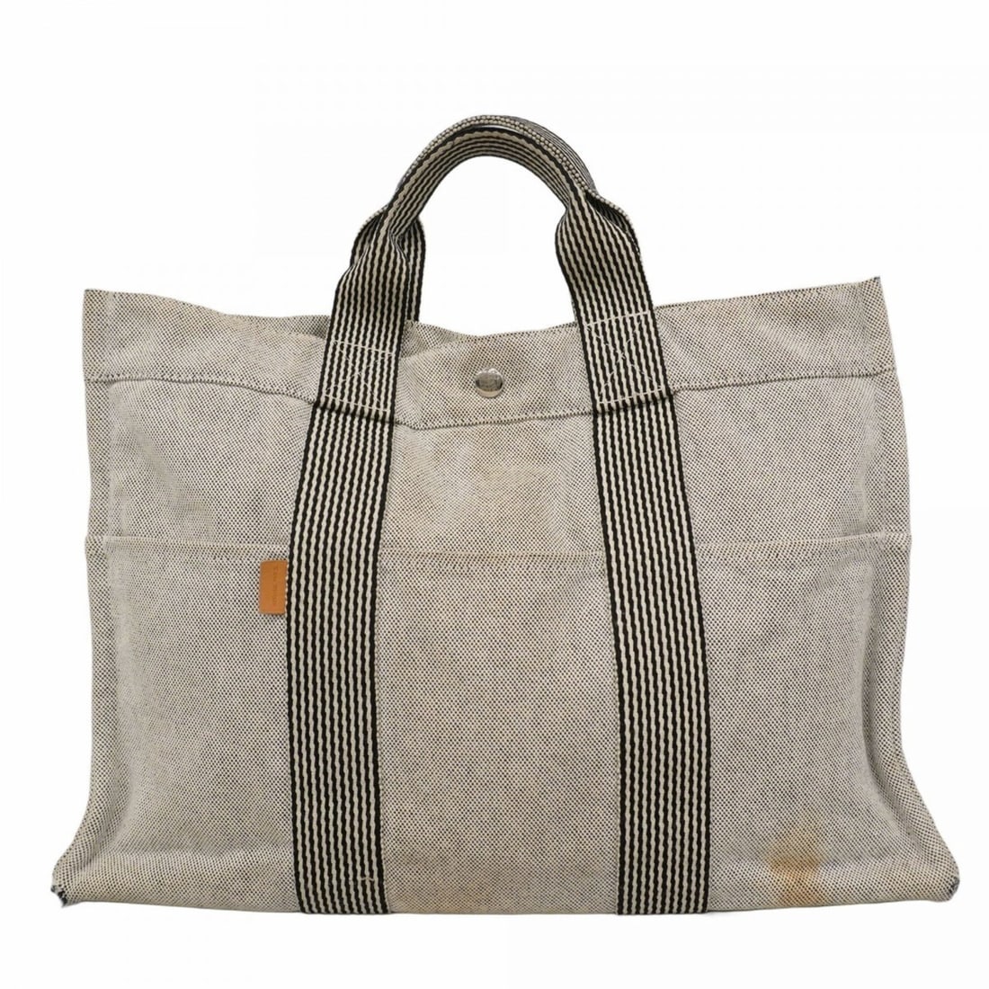 Hermes Hermès New Foule MM Tote Bag, Canvas, Gray, Men's and Women's (1 of 13)