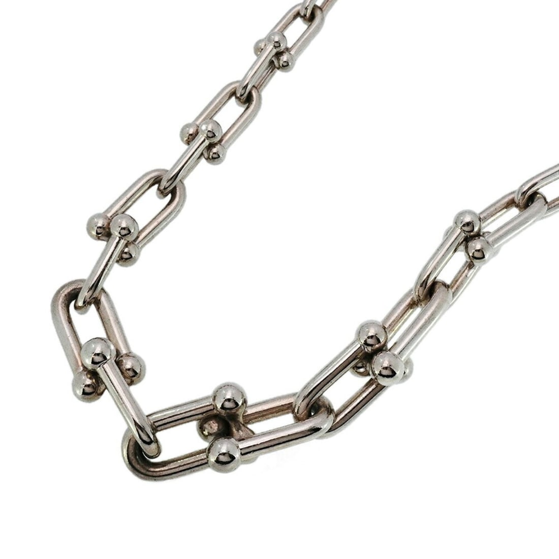 Tiffany Necklace Hardware Graduated Link Silver 925 Women's (1 of 10)