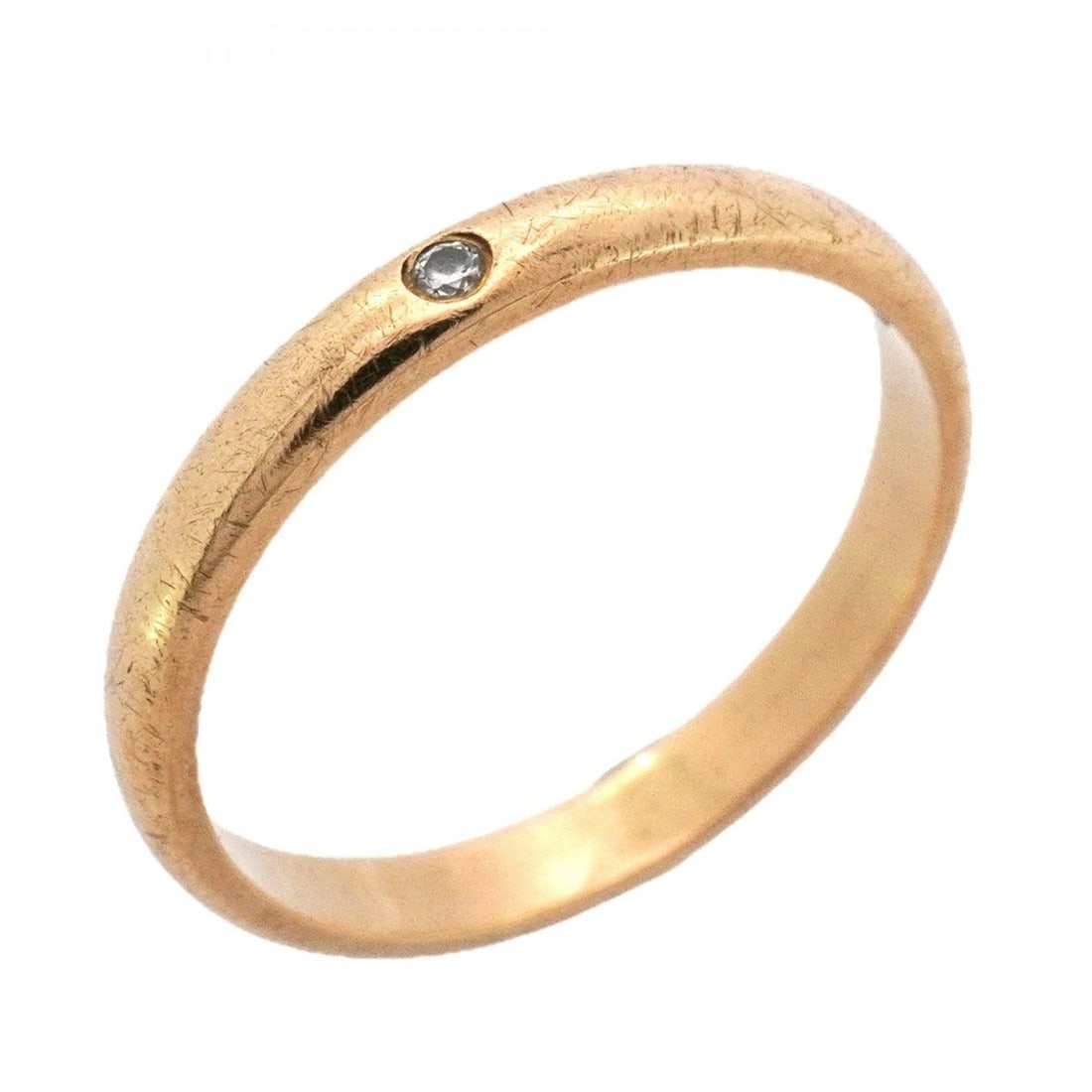 Cartier Classic Ring 1PD 18KYG Yellow Gold Diamond #49 Women's (1 of 8)