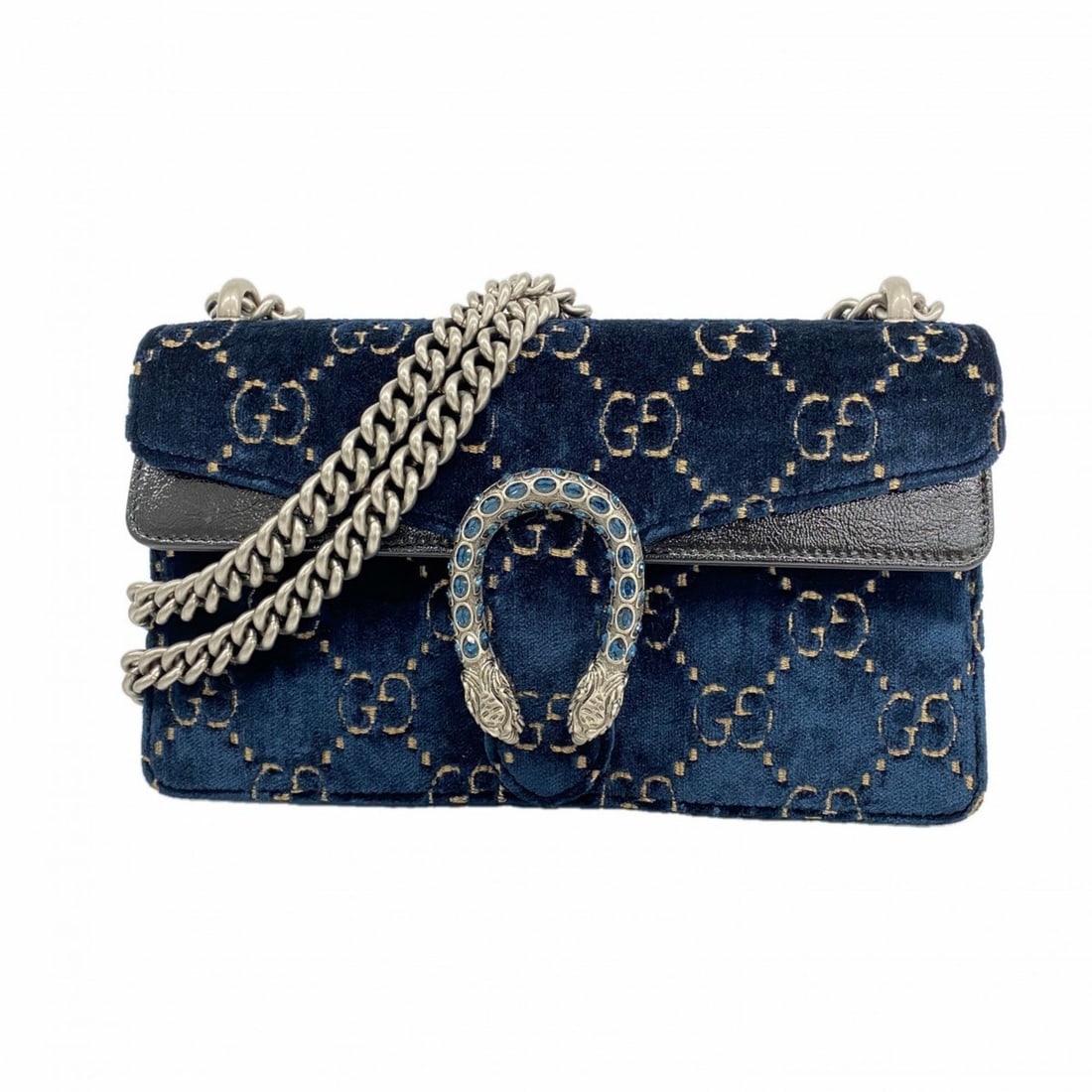 Gucci Dionysus Shoulder Bag 499623 Velvet Navy Women's (1 of 16)