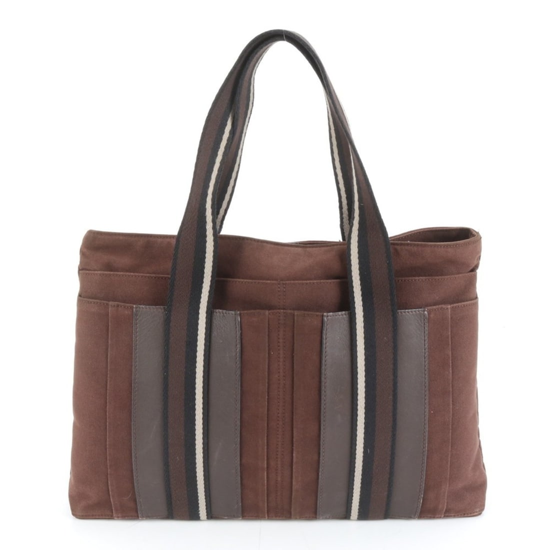 Hermes Hermès Troca Horizontal MM Leather Tote Bag Shoulder Handbag Brown Women's (1 of 8)