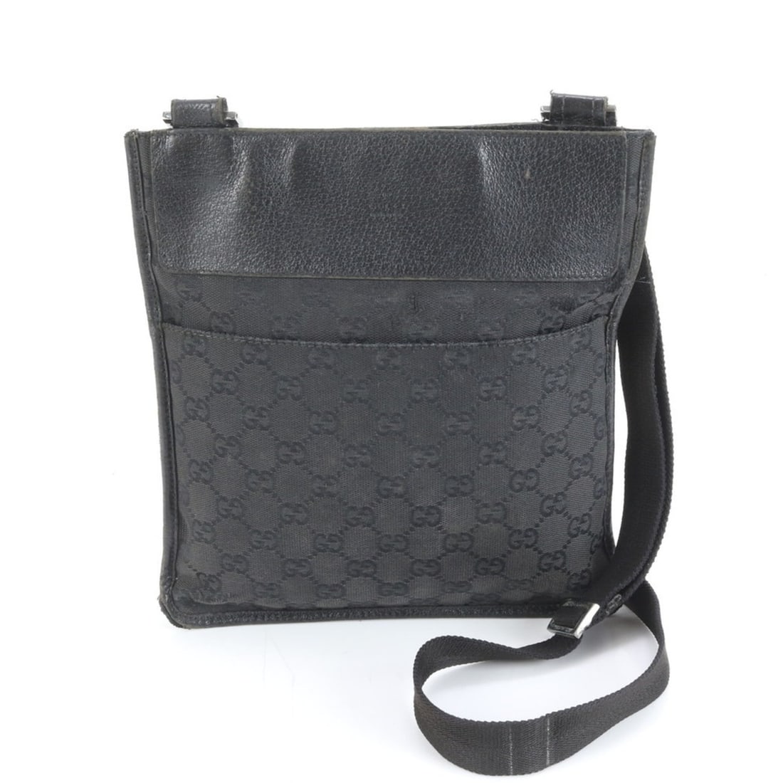 Gucci GG Canvas 27639 Leather Shoulder Bag Messenger Black Men's (1 of 13)