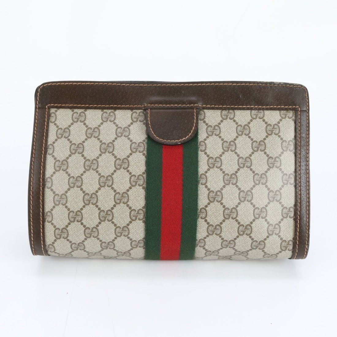 Gucci Old GG Supreme Sherry Line Leather Second Bag Clutch Pouch Men's (1 of 10)