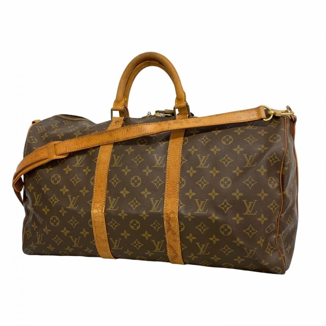 Louis Vuitton Monogram Keepall Bandouliere 50 Boston Bag M41416 Brown Men's and Women's (1 of 15)