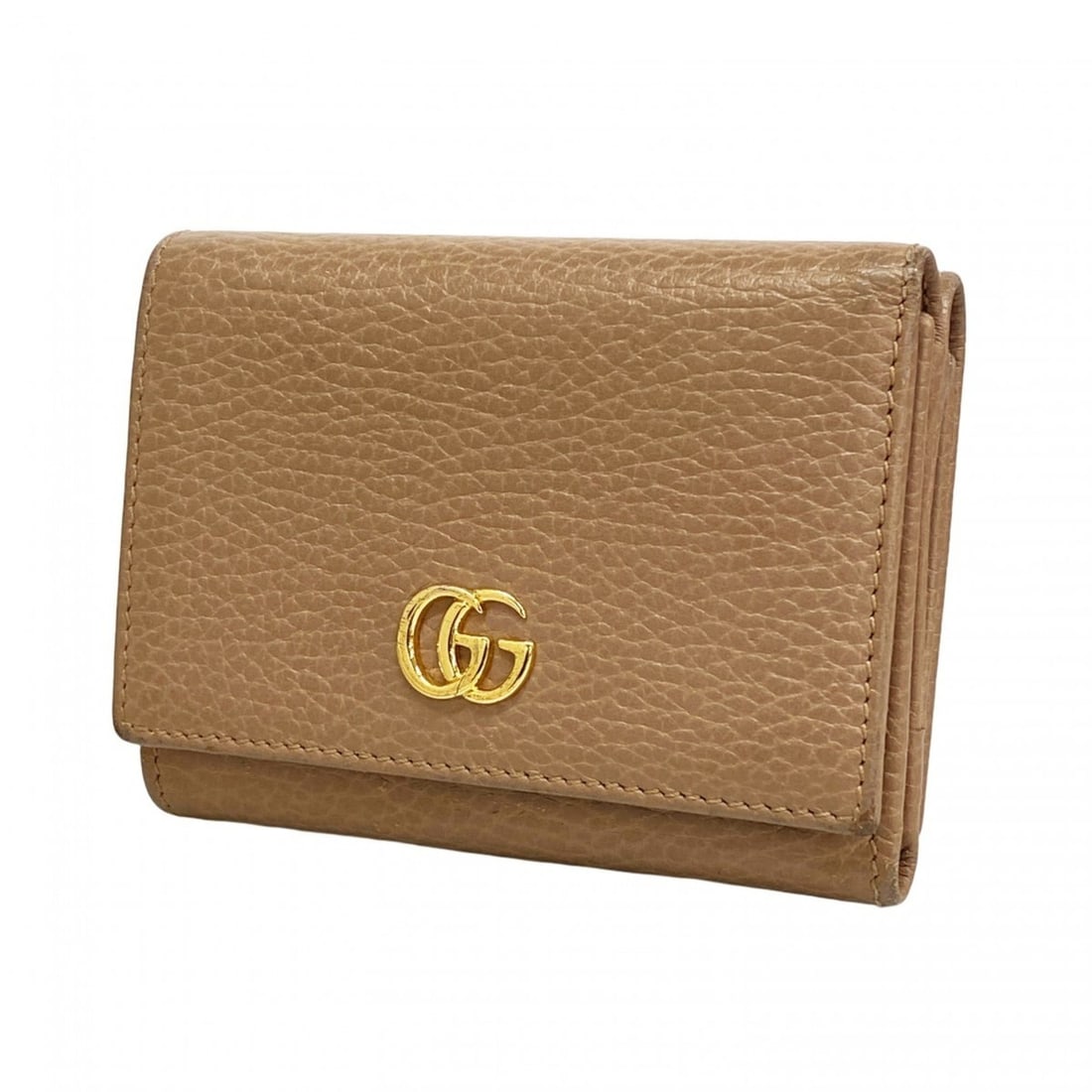 Gucci GG Marmont Tri-fold Wallet 474746 Leather Brown Women's (1 of 14)