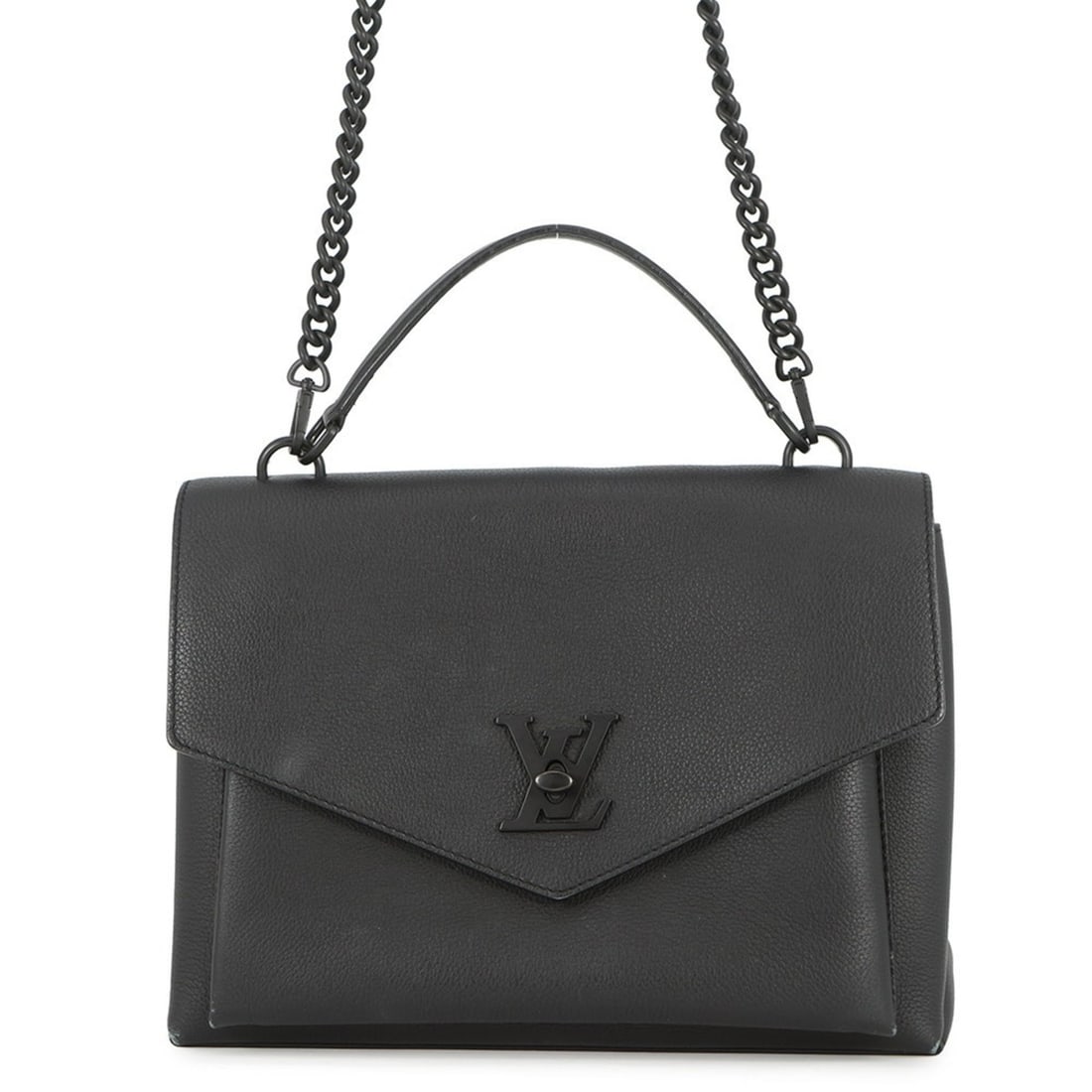 Louis Vuitton My Lock Me Grained Calfskin Shoulder Bag M55816 LOUIS VUITTON Black: --- Catalog ---Category: SizeSize (HxWxD): 20cm x 27cm x 9.5cm / 7.87'' x 10.62'' x 3.74''Category: DesignType: Shoulder bagColor: Black, NoirGender: WomenMaterial: Exotic leather Category: GeneralMPN