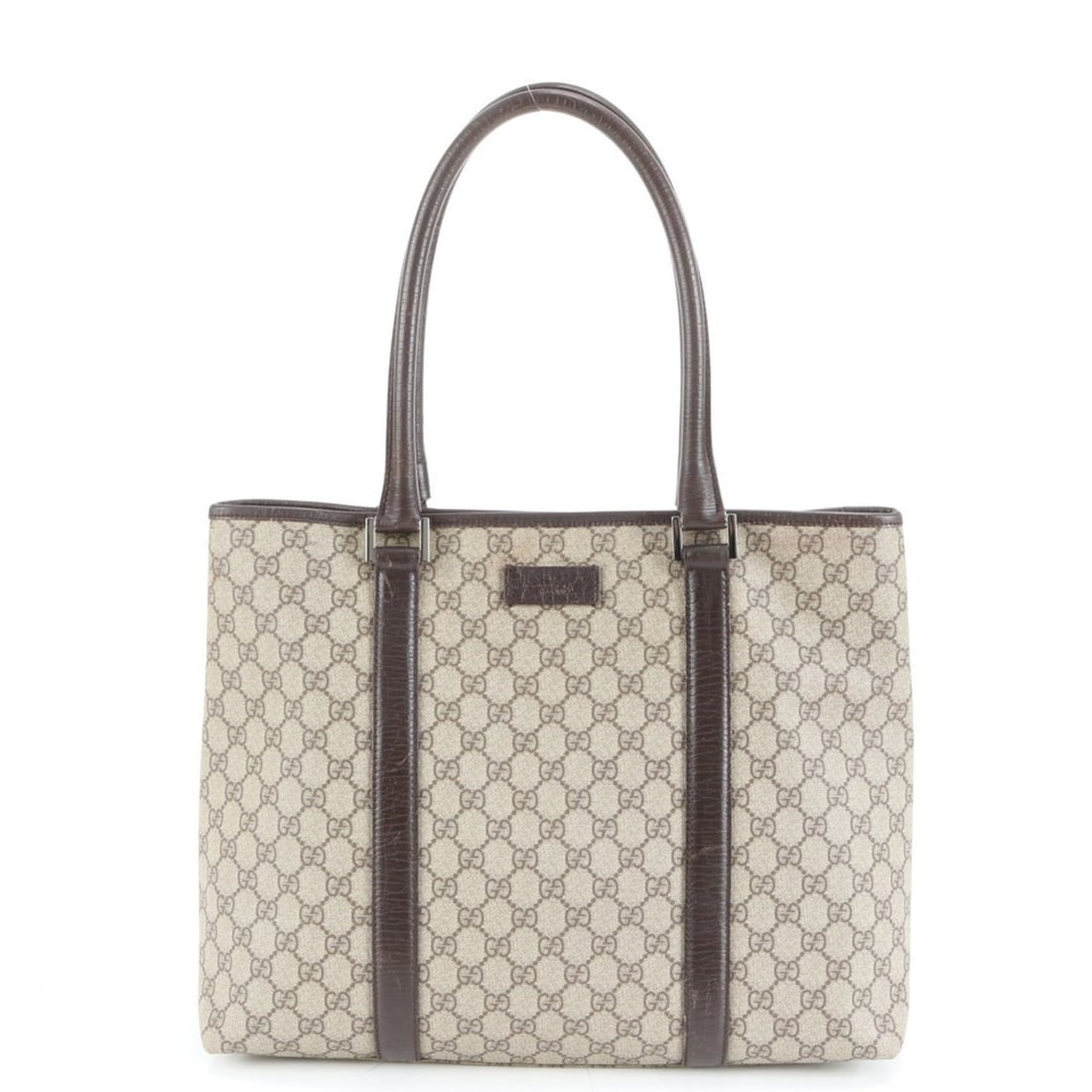 Gucci GG Supreme 114288 Leather Tote Bag/Shoulder Bag, Brown, Men's: --- Catalog ---Category: SizeSize (HxWxD): 32cm x 40cm x 14cm / 12.59'' x 15.74'' x 5.51''Category: DesignType: Shoulder bag, Tote bagColor: BrownGender: Men,WomenMaterial: Leather , Coated canvas Cat