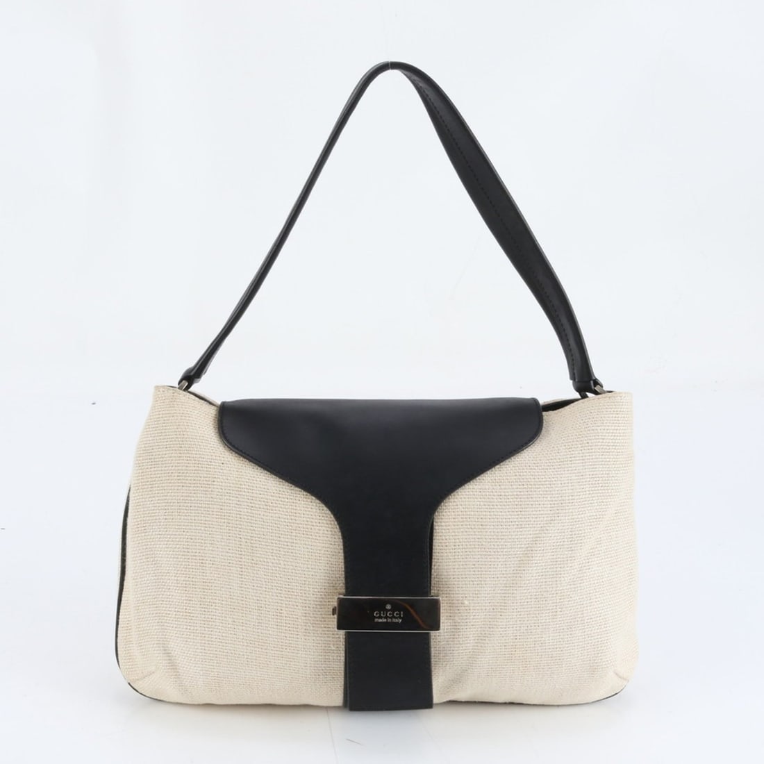 Gucci 001 4035 Leather Canvas Shoulder Bag/Handbag for Women: --- Catalog ---Category: SizeSize (HxWxD): 21cm x 33cm x 1cm / 8.26'' x 12.99'' x 0.39''Category: DesignType: Handbag, Shoulder bagColor: Black, Brown, IvoryGender: WomenMaterial: Leather , Canvas Cat