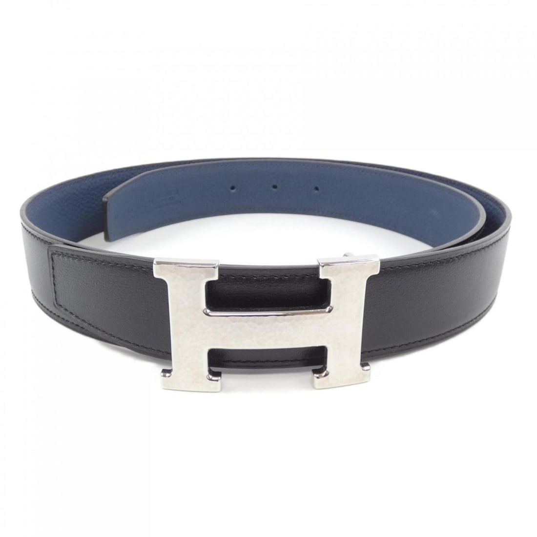 Hermes Hermès H Maltre 32mm reversible belt: --- Catalog ---Category: SizeLength: 86.5cm - 91.5cm / 34.05'' - 36.02''Category: DesignType: Standard beltColor: Black, NavyGender: MenCategory: GeneralBrand: Hermes--- Item List ---Section: Conditio
