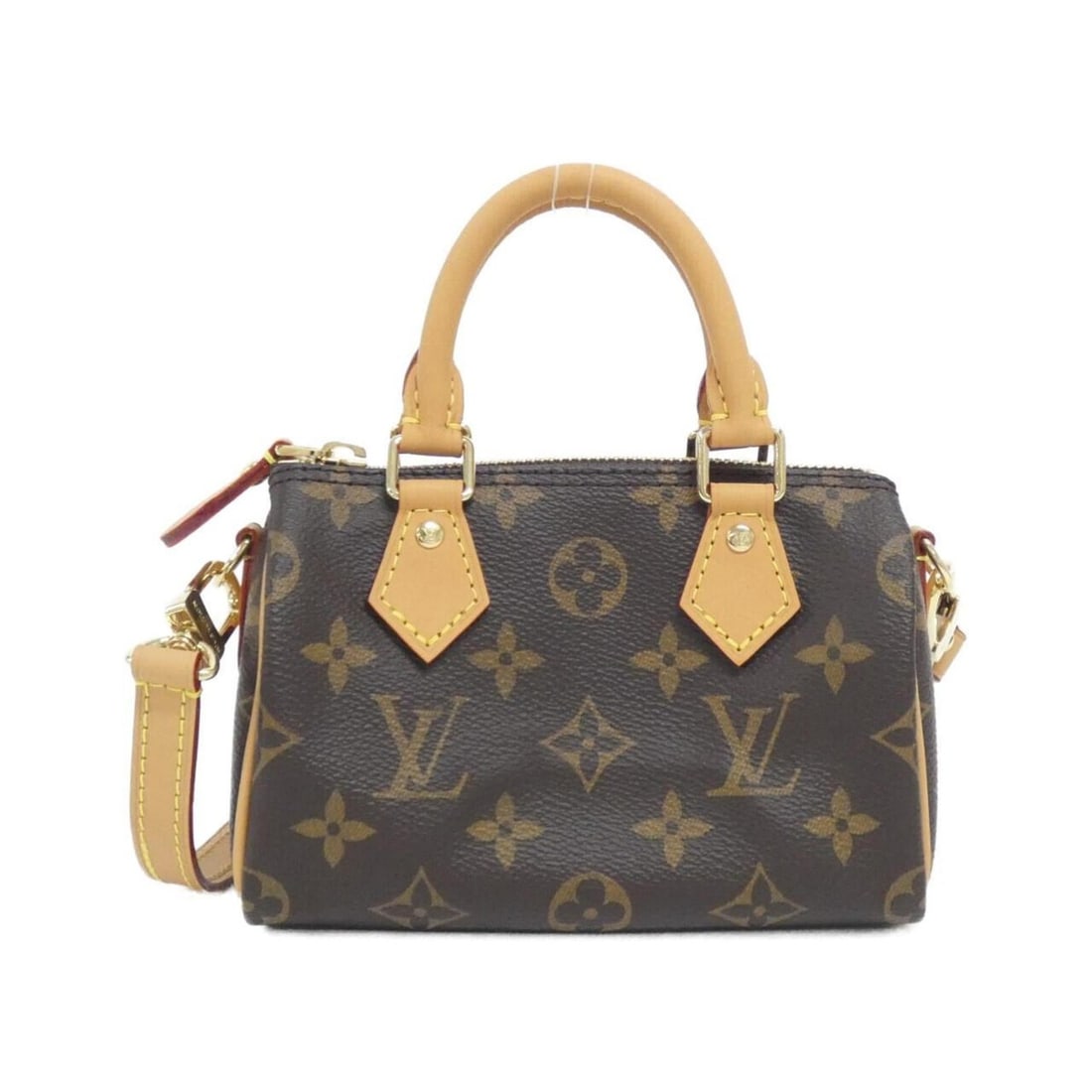 Louis Vuitton Monogram Nano Speedy M81085 Boston Bag: --- Catalog ---Category: SizeSize (HxWxD): 11cm x 16cm x 8cm / 4.33'' x 6.29'' x 3.14''Category: DesignType: Boston bagColor: BrownGender: Women,MenMaterial: Coated canvas Category: GeneralMPN: