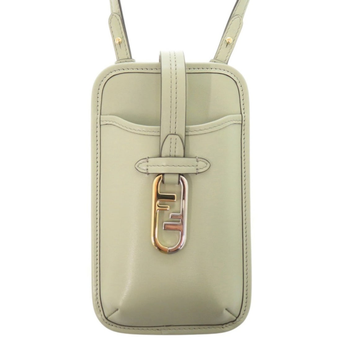 Like new Fendi phone pouch 7AS131 leather green shoulder bag 1461FENDI (1 of 20)