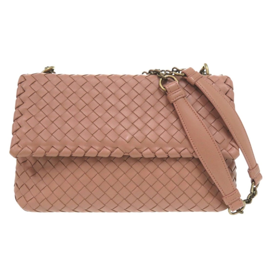 Bottega Veneta Olympia Intrecciato Leather Pink Shoulder Bag 0953BOTTEGAVENETA: --- Catalog ---Category: SizeSize (HxWxD): 16cm x 23cm x 8.5cm / 6.29'' x 9.05'' x 3.34''Strap Length: 69cm - 116cm / 27.16'' - 45.66''Category: DesignType: Shoulder bagColor: PinkGender: WomenClosure