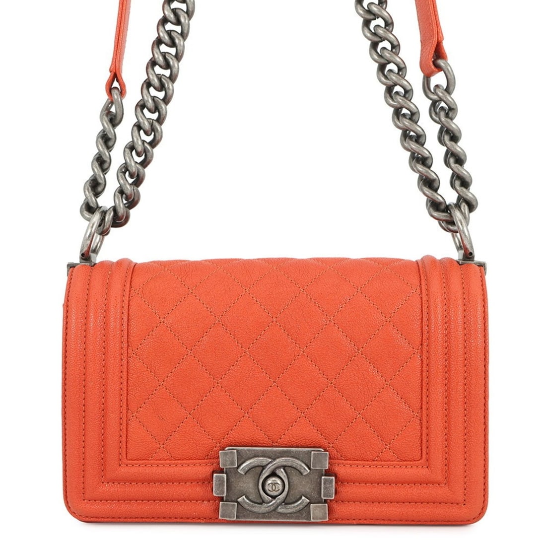 Chanel Chain Shoulder Bag Boy Small Matelasse Coco Mark Caviar Skin A67085 CHANEL (1 of 12)
