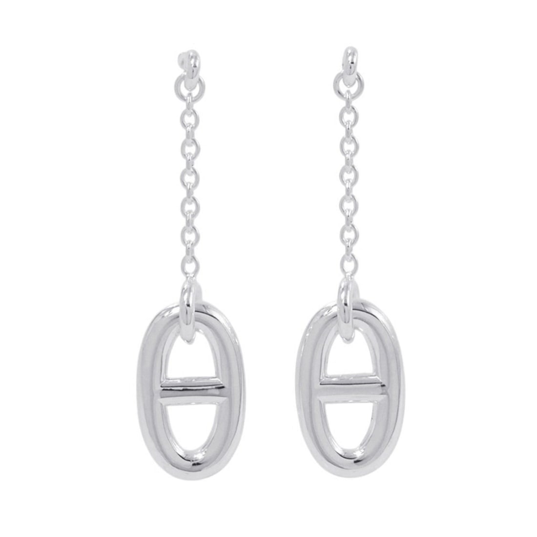 Hermes Chaine d'Ancre Farandole Earrings, MM, SV925 Silver, HERMES (1 of 10)