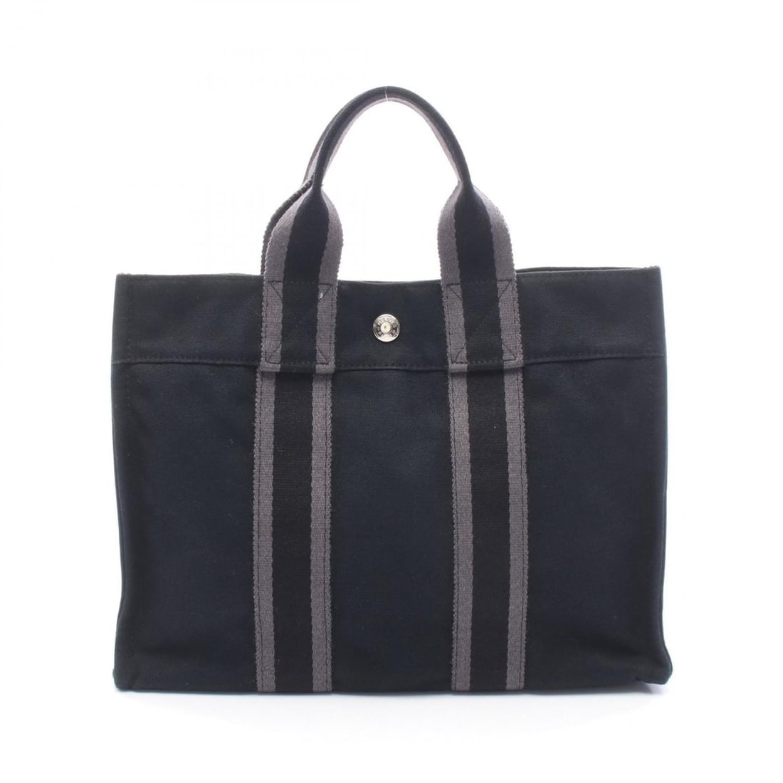 Hermes Hermès Four Tou PM Tote Bag, Canvas, Women's, Black and Gray (1 of 11)