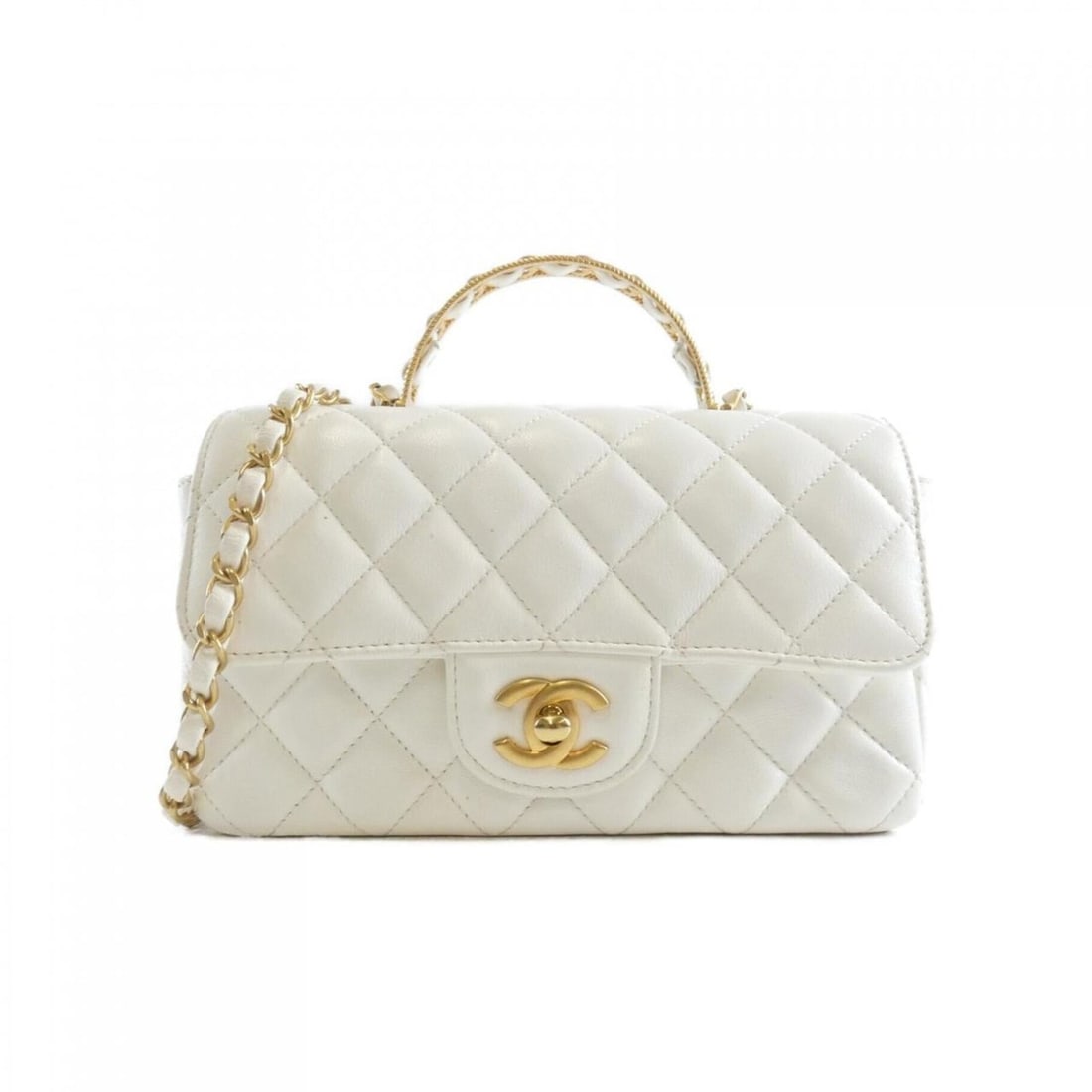 Chanel AS4409 handbag: --- Catalog ---Category: SizeSize (HxWxD): 13cm x 20cm x 7cm / 5.11'' x 7.87'' x 2.75''Category: DesignType: HandbagColor: WhiteGender: WomenMaterial: Leather Hardware Color: Matte goldLeather/Fur