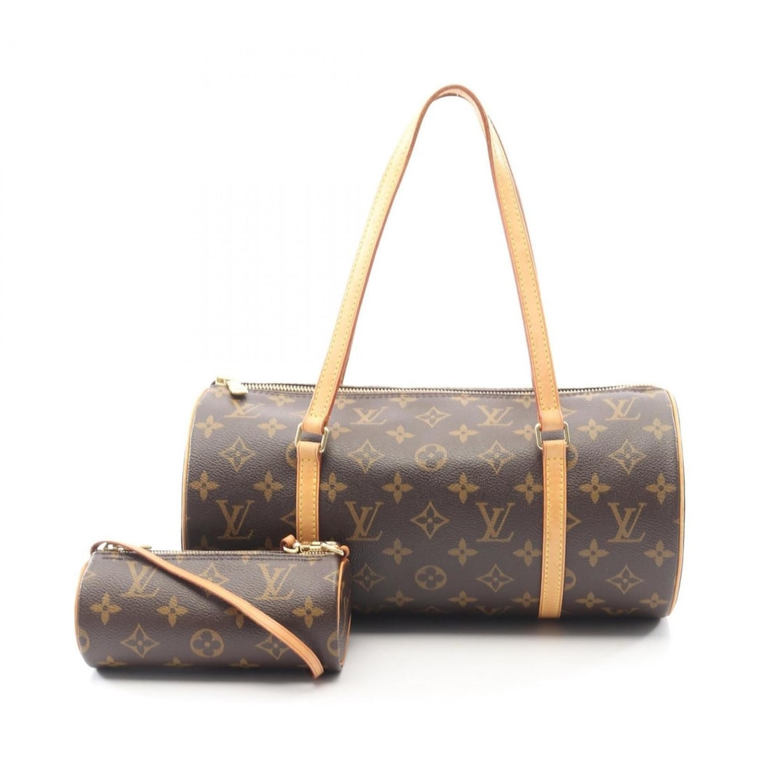 Louis Vuitton Papillon 30 Handbag, Coated Canvas and Leather, Monogram, Women's, Brown, M51385 (1 of 11)